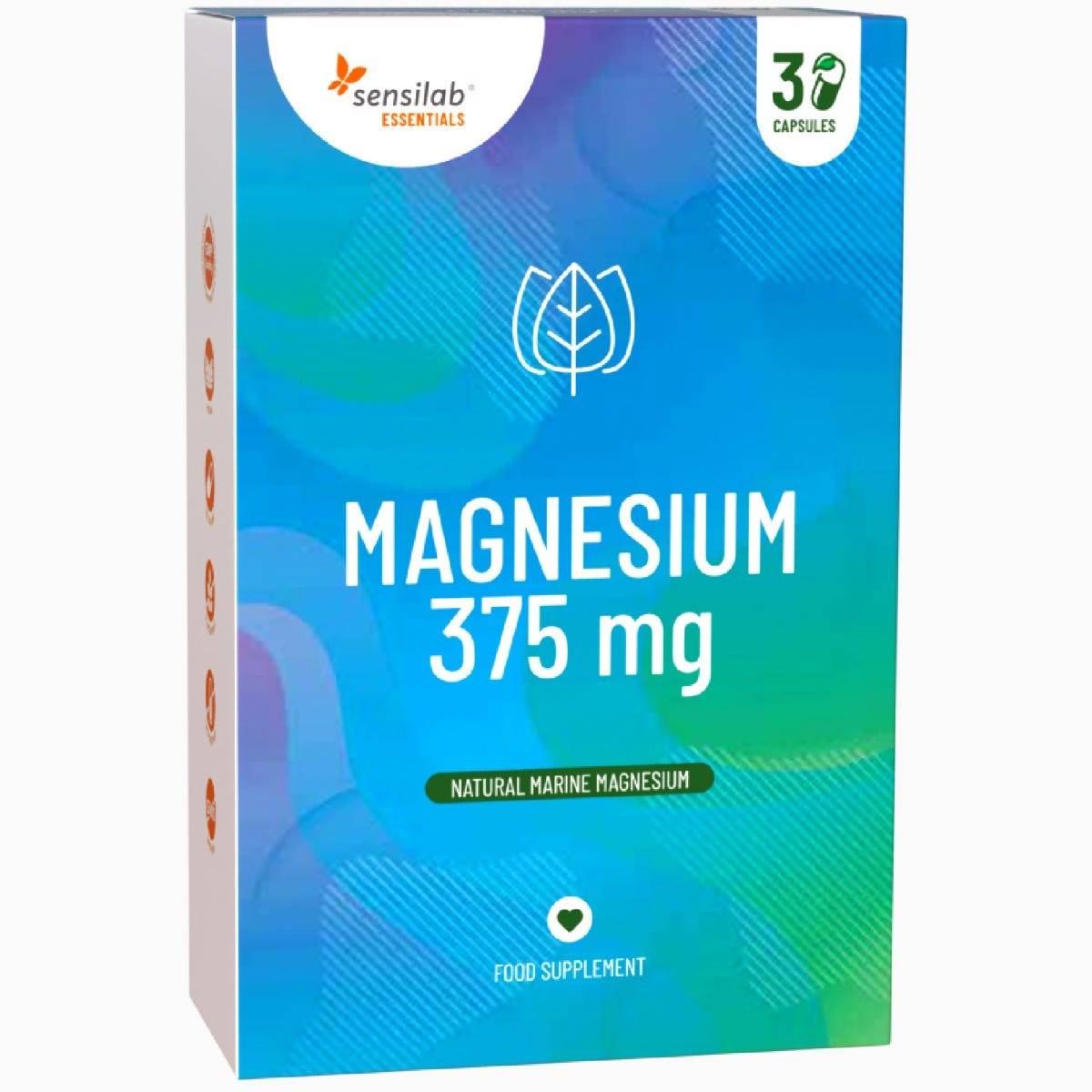 Essentials Magnesium 375 mg, hög dos - veganskt, 30 kapslar