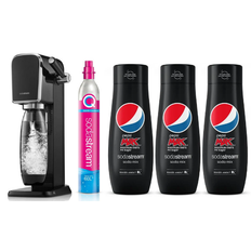 Sodastream - Art Black + 3 x Pepsi Max (Bundle) - Fri fragt og klar til levering - Prismatch