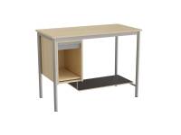 (ComputerSalg) Sybord 135, 1200x600 mm H720 mm, birk laminat, sort stel