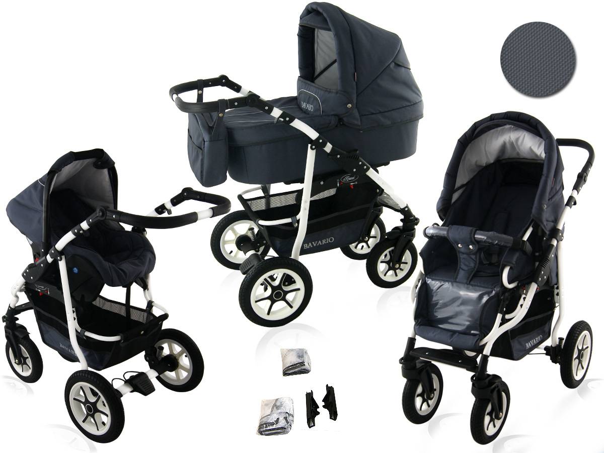 Bavario White 3 in 1 Mörkgrå