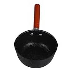 HOMOBABE Non-stick Kastrull För Mjölk Bärbar Liten Gjutjärn Kruka Med Trähandtag Smör Spis Mjölk Kruka För Spovetop Kök Köksredskap Liten