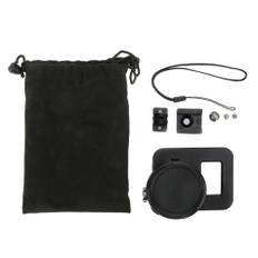 Black Aluminum Alloy 52mm UV Filter Housing Shell Protective Frame Accessory for GOPRO Hero 8