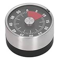 Magnetisk Timer, Rostfritt Stål Magnetisk Timer Kökstimer för Matlagning Kökstimer Magnetisk Inbyggd 70db Alert för Köksstyrning (Black)