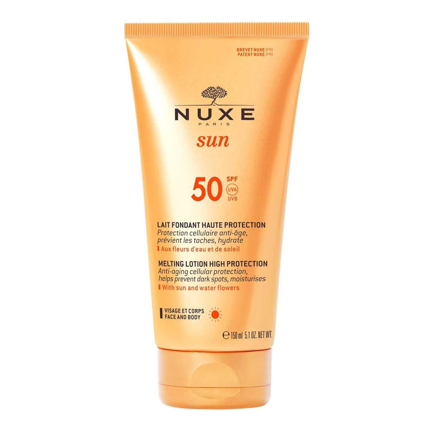 Nuxe Solmjölk med högt skydd för ansikte och kropp SPF50 150ml