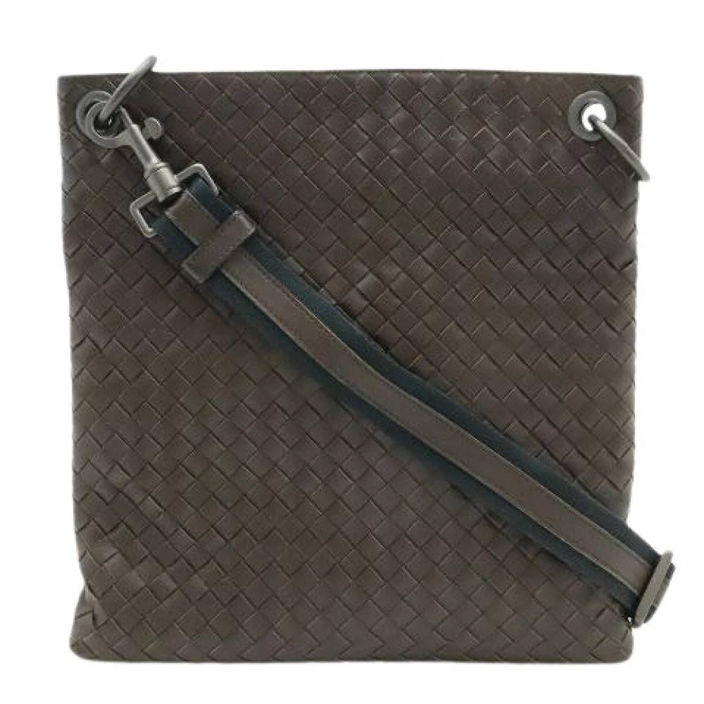 Bottega Veneta Vintage Pre-owned Laeder skuldertasker - Vintage - Dame - Brun - ONE SIZE - Uld