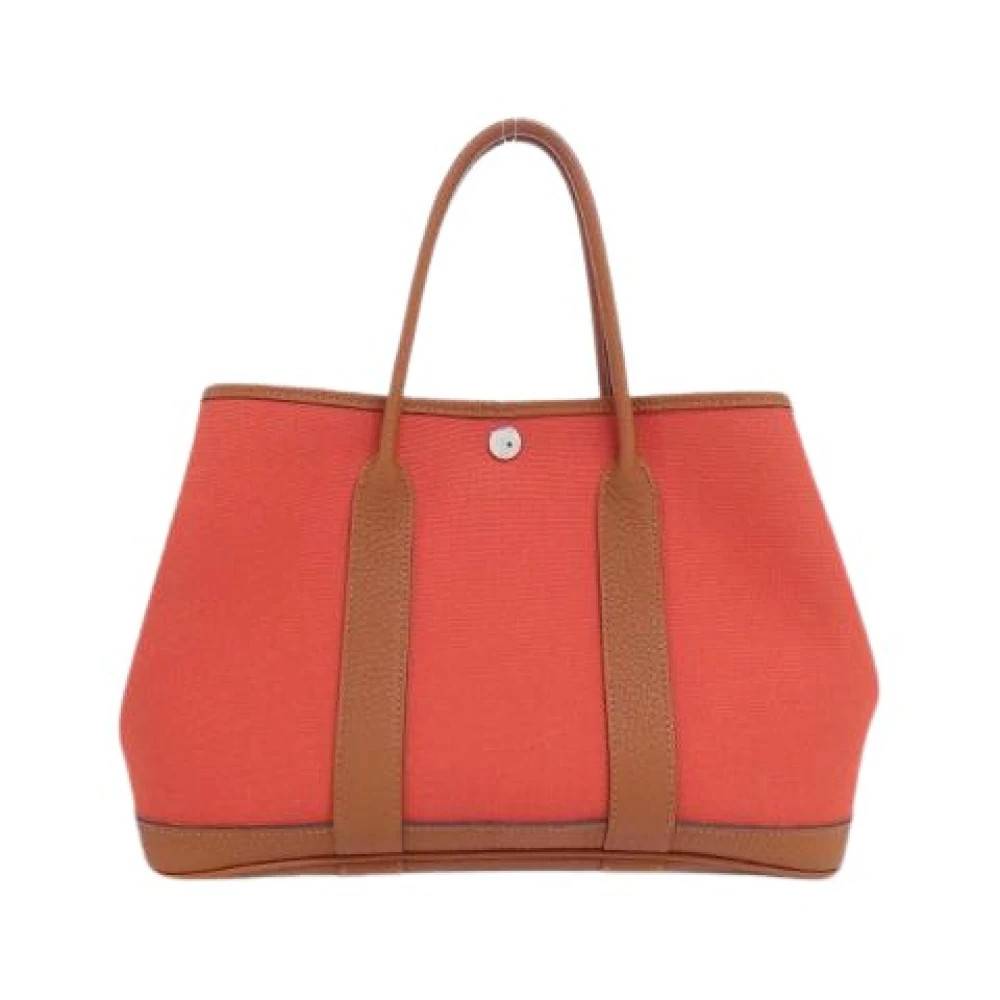 Hermès Vintage Pre-owned Garden Party30 Toile Militaire Negonda Bag - Vintage - Dame - Rød - ONE SIZE - Uld