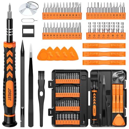 JOREST 59Pcs Feinmechaniker Schraubendreher Set, Mini Werkzeug mit Torx T5 T6 T8, T9, P5 usw, Reparatur Kit für iphone,Laptop, Macbook, Computer, PC, ipad, Switch, PS4, Xbox, Brille, Uhren, usw