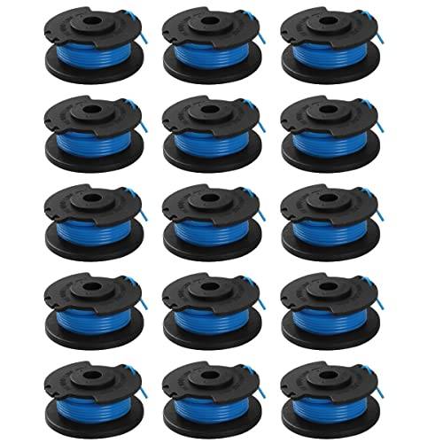 15pcs Grass Trimmer Spool Line Lawn Mower Parts Replacement for Ryobi+ 18v OLT1825 RLT1825M13 RY24020