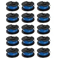 15pcs Grass Trimmer Spool Line Lawn Mower Parts Replacement for Ryobi+ 18v OLT1825 RLT1825M13 RY24020