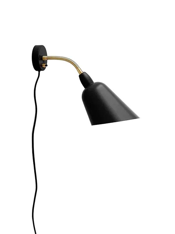 AJ9 Bellevue væglampe af Arne Jacobsen Matt Black - Messing - Jacobsen Plus