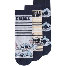 Name It Dusty Blue Nmmjermaine Stitch 3P Strømper Wdi 25-27