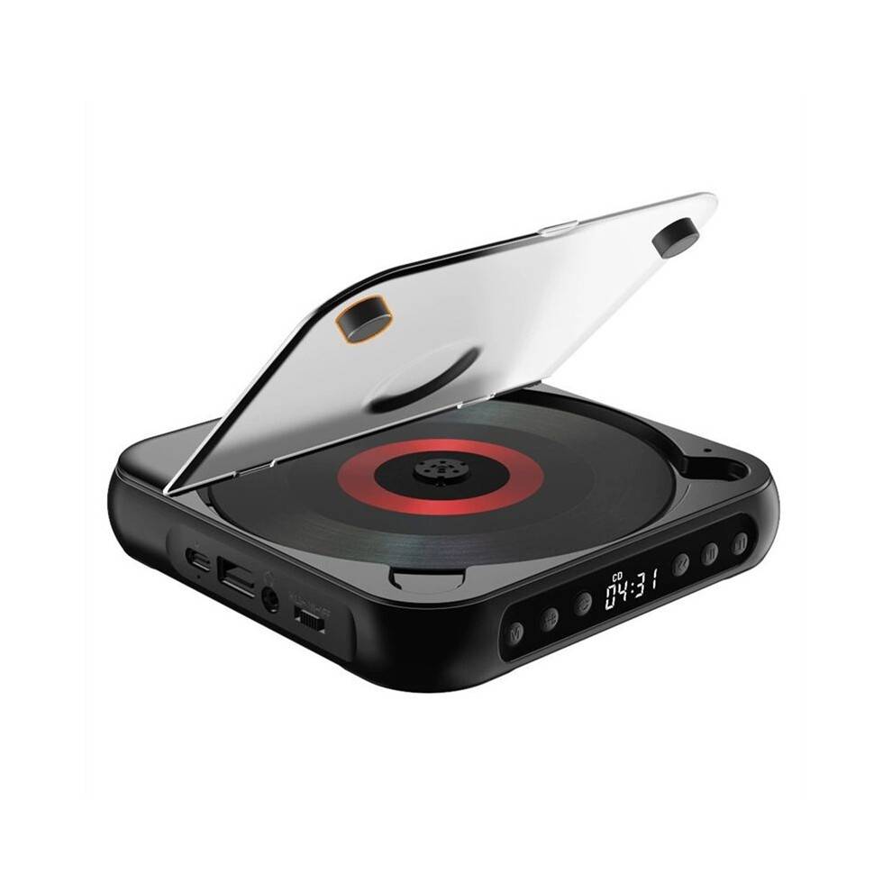 KC-918 CD Player Portable BT Music Player CD Runner Dustproof Cover 6 Modes Remote Control External Playback HIFI Sound