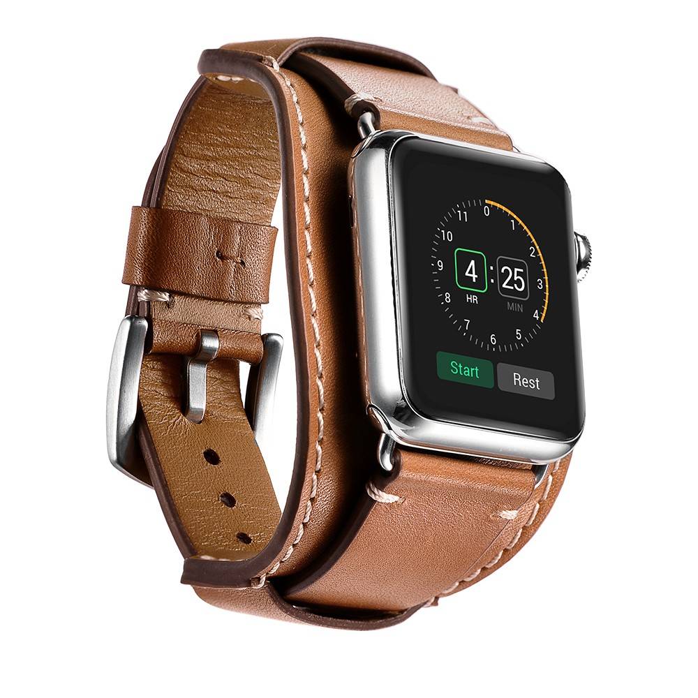 Brett Läderarmband Apple Watch SE 44mm brun