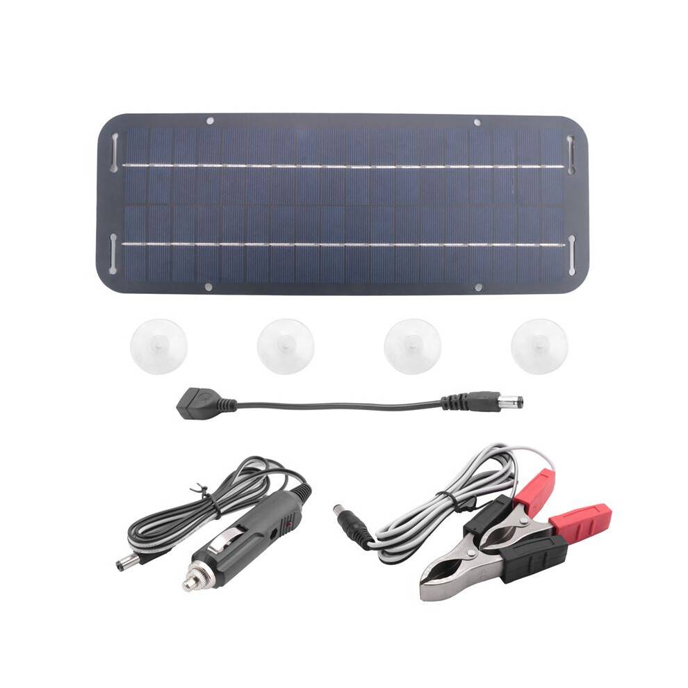 12V 30W BäRbar Solpanel BilbåT Power Solpanel Batteriladdare UnderhåLlare för Bil Motorcykel Traktor BåT RV