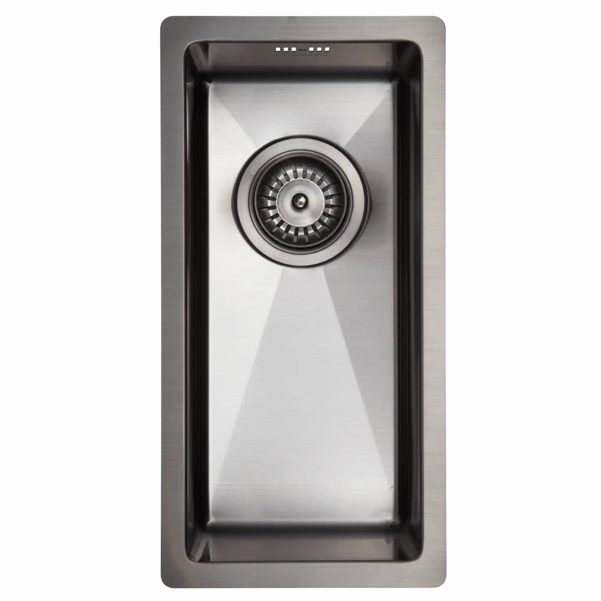Kubus 180 Soft køkkenvask, PVD Gunmetal.