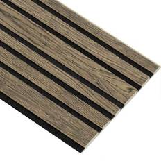 I-Wood Medio+ Mixed akustikpanel, sort olieret, sort filt og lys kerne, egefiner, 16 x 300 x 2400 mm