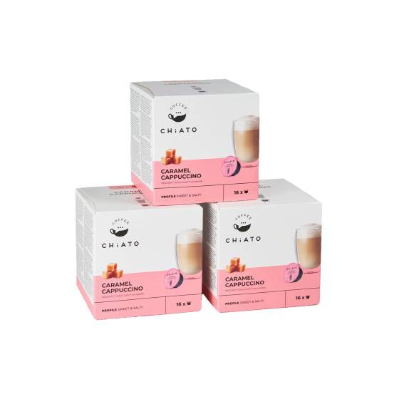 Kaffekapslar kompatibla med NESCAFÉ® Dolce Gusto® CHiATO Caramel Cappuccino, 3 x 16 st.