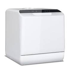 eklipt Mini Geschirrspüler,Tischgeschirrspüler Freistehender Tragbarer Geschirrspüler mit 5+1 Programme, Spülmaschine Integriertem 5 Liter Wassertank, mit/ohne Wasseranschluss (White)