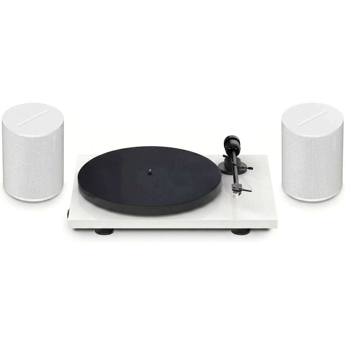 Pro-Ject + Sonos E1 BT hvid AT3600L + Era 100 hvid mat (sæt af 2).