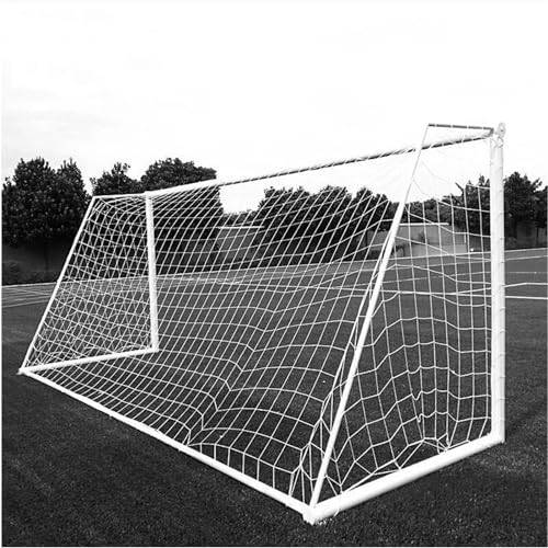 Aoneky Fotbollsnät 1.8x1.2M/2.4x1.8M/3.6x1.8M/3x2M/5.5x2.1M/7.3x2.4M, Polyeten Rep 2/2.5/3mm, Sportnät Tillbehör för fotbollsträning, Färg Vit, Utan Fotbollsmål (5.5×2.1M, 2mm)