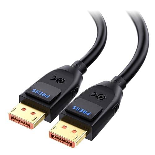 Cable Matters DP80 DisplayPort 2.1-kabel, 80 Gbit/s, 1 m, 16K 60 hz, 8K 240 hz, 4K 240 Hz, svart, FreeSync, G-SYNC, HDR för spelbildskärm, PC, RTX 4080/4090, RX 7900