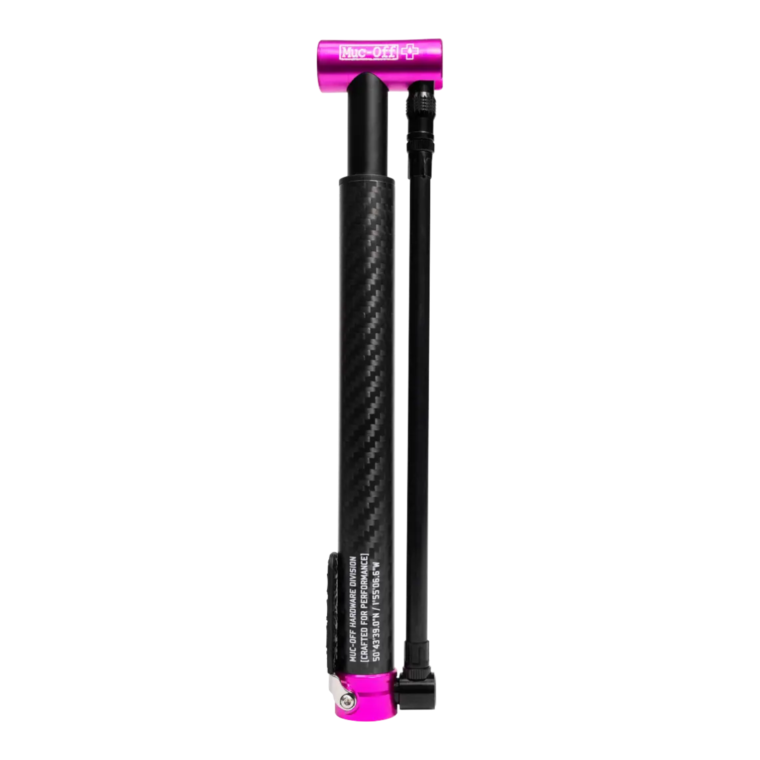 Mini pump MUC-OFF Mini pump Airmach Carbon 130 psi Black/pink