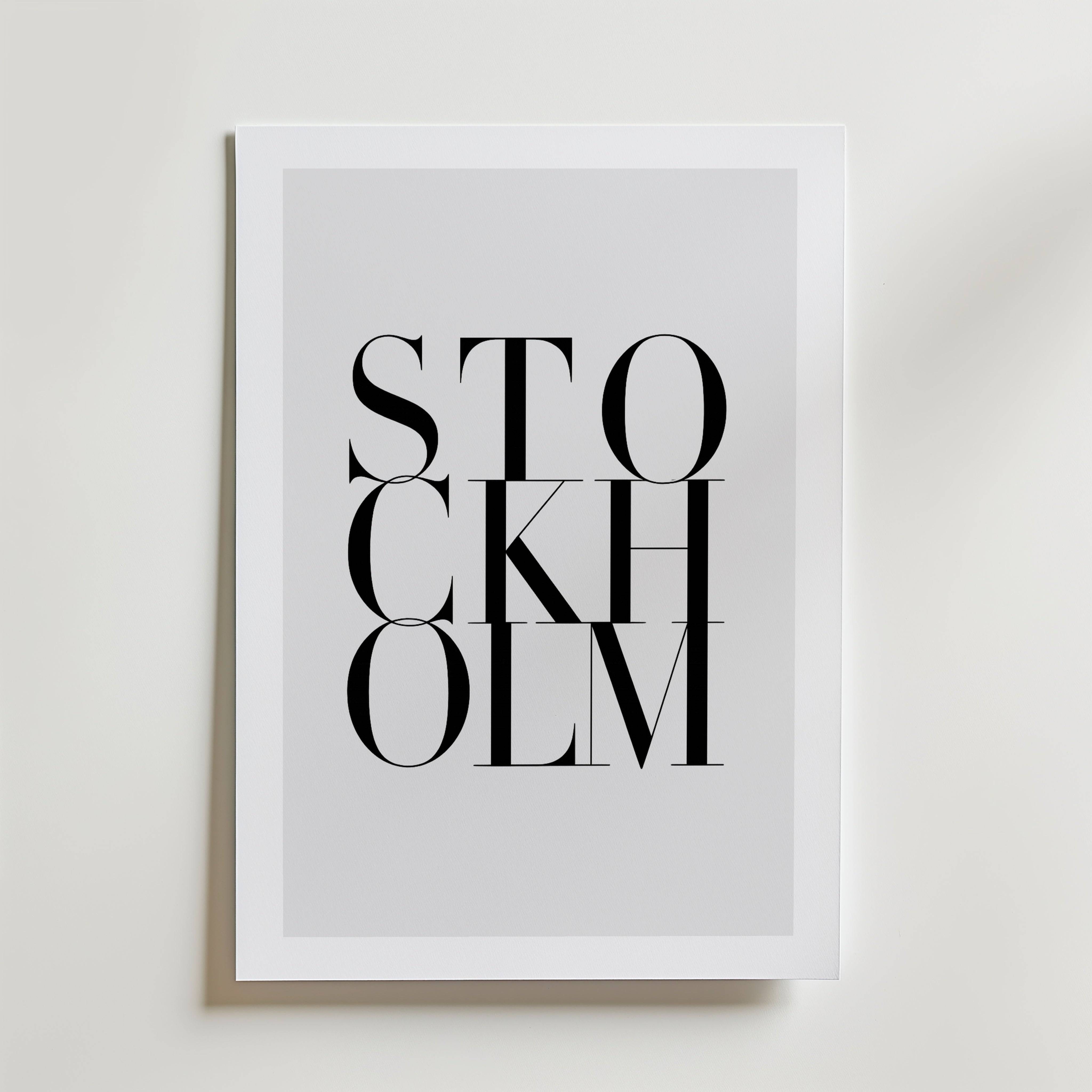 Stockholm Poster - Fine Art Poster 40x50 cm Med passepartout