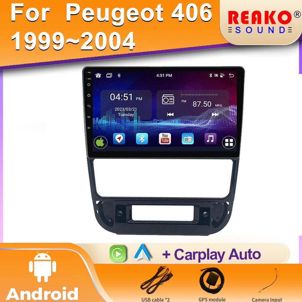 Multimedia Bilradio för Peugeot 406 1994-2005 2 Din Android Radio Carplay Bilstereo GPS-navigation Huvudenhet Android Auto WIFI