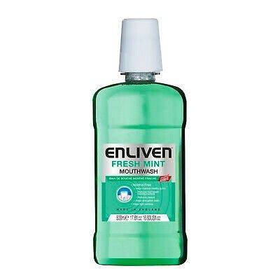 Enliven Fresh Mint Green Mouthwash Alcoholfree 500 ml