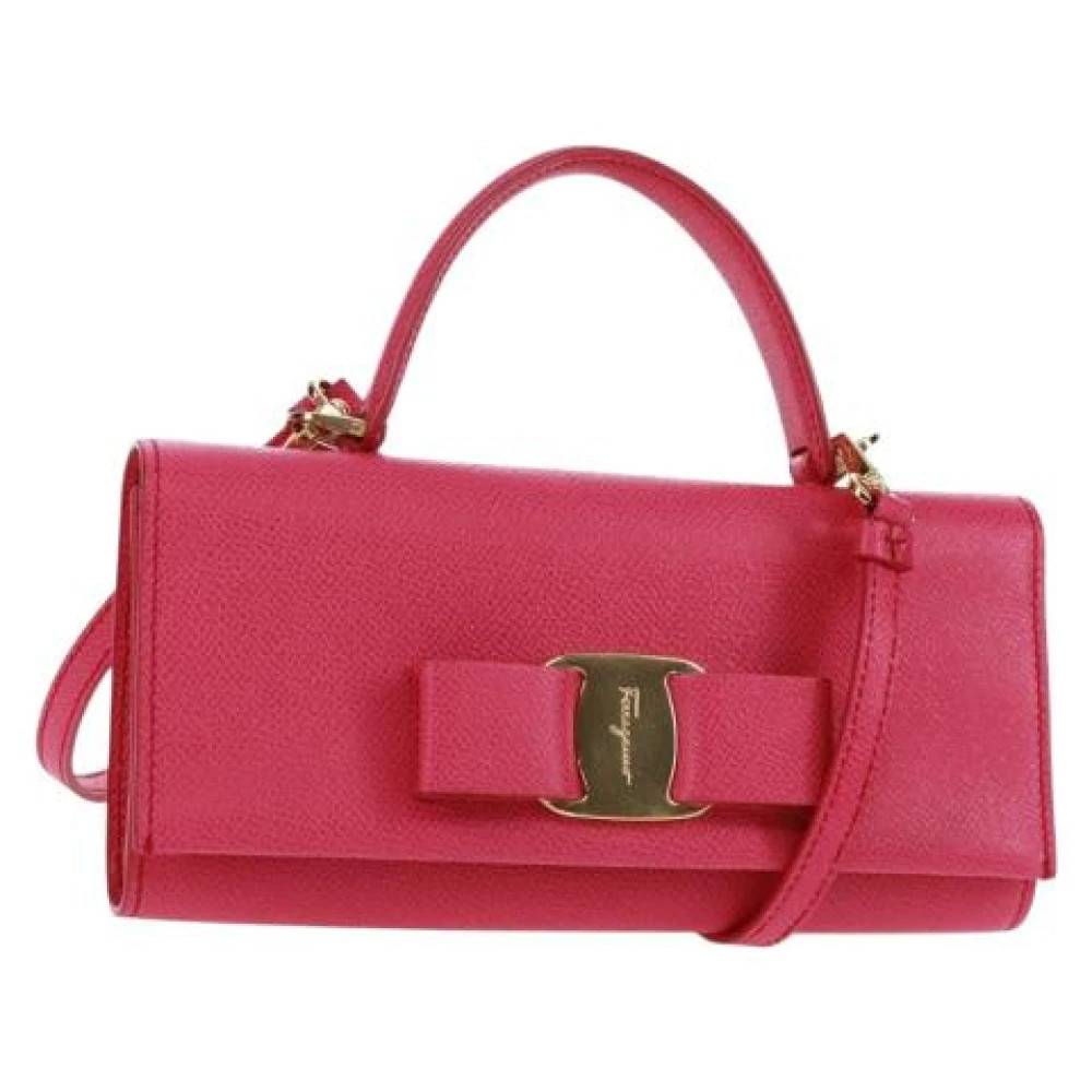 Salvatore Ferragamo Pre-owned Pre-owned Mini Taske - Vintage - Dame - Lyserød - ONE SIZE - Læder