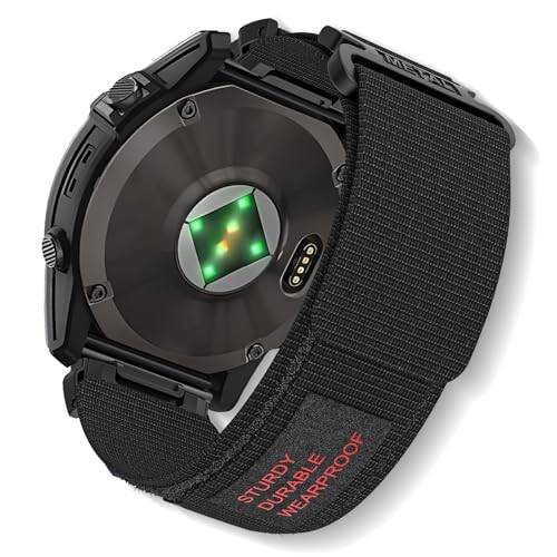 SumRioo QuickFit 22 mm Armband för Garmin Fenix 7/6/5/7 Pro Solar/6 Solar/5 Plus, Klockarmband i Nylon för Garmin Epix 2 47 mm/Forerunner 965/955/945/935, Svart