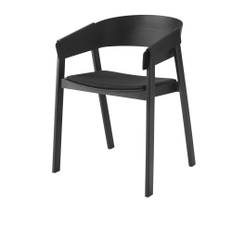 Muuto - Cover Chair Textile Seat - Remix 183/Black - Spisebordsstole - Thomas Bentzen - Sort - Træ/Tekstilmateriale