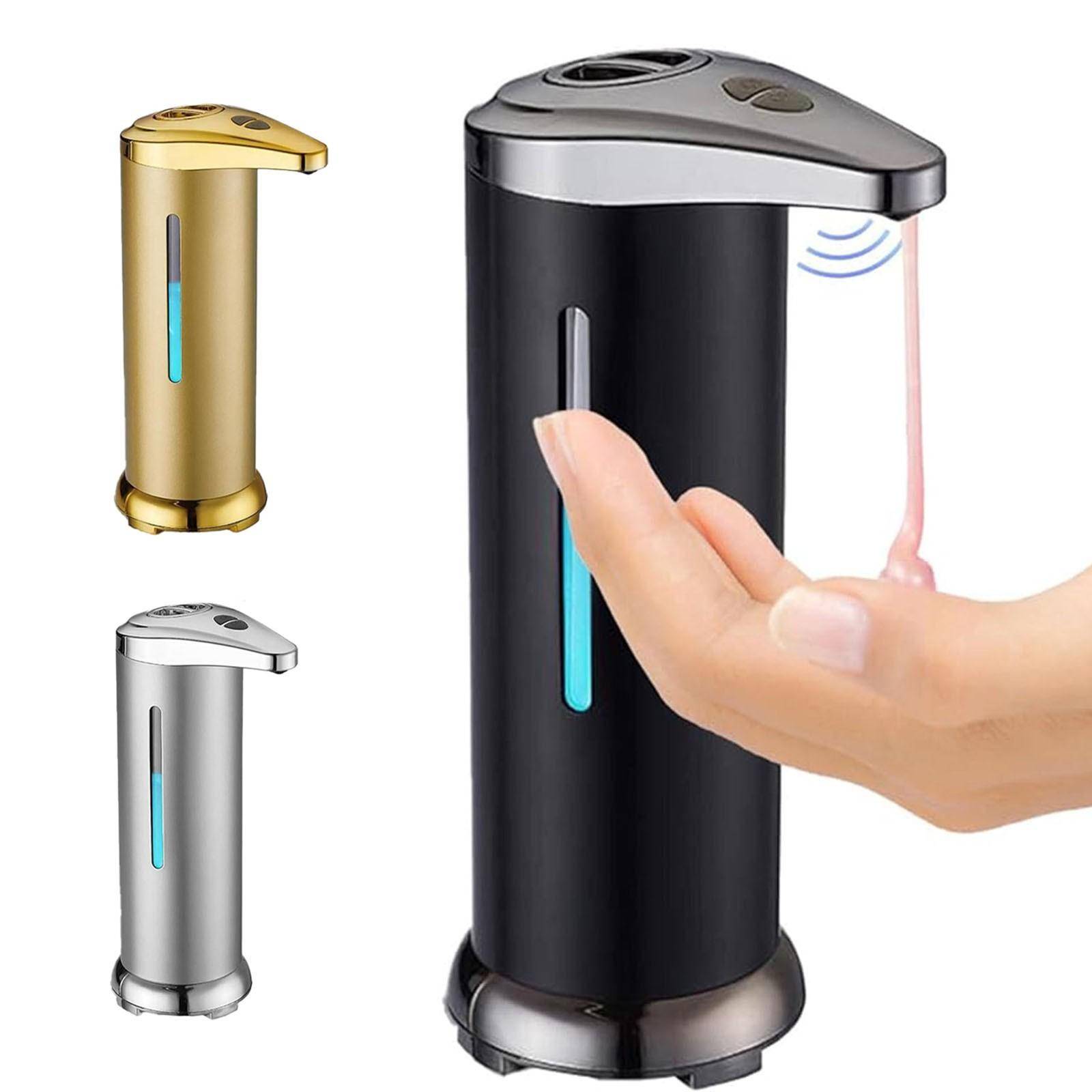 Automatisk infraröd tvåldispenser, Tvåldispenser, Beröringsfri rostfri tvåldispenser med bas för badrum, kök, hotell