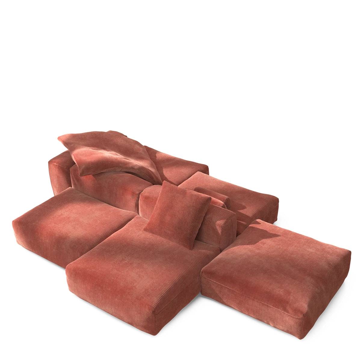 Vetsak Sofa - Sofa Set 09 - Cord Velour - Brick