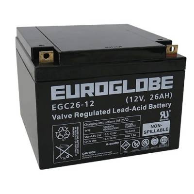 Global 12V EGC26-12 (T3) AGM Batteri 26Ah 167 x 175 x 125 mm