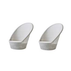 Cane-line Kingston loungegrupp 2st liggestole & stor pall Hvid