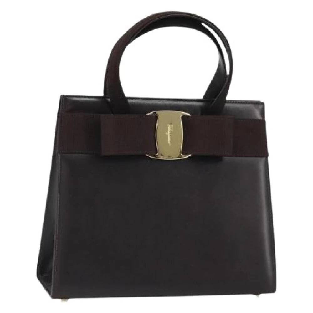 Salvatore Ferragamo Pre-owned Pre-owned Handbag - Vintage - Dame - Brun - ONE SIZE - Læder