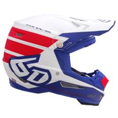 Crosshjälm 6D ATR-2 Stripe Matte Red/White/Blue