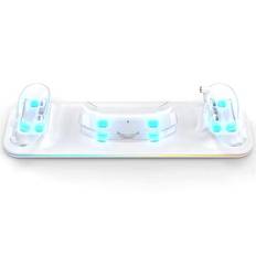 Opladningsstation til Meta Quest 3 VR-headset og dobbelt controller-opladningsdock - hurtig opladning, sikker placering - hvid