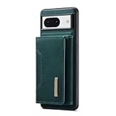 Green,8 Pro,HAMEXLN Fodral för Google Pixel 8 Pro/Pixel 8, Premium PU läder plånbok väska med magnetisk flyttbar korthållare plånbok Kickstand Phone Cover