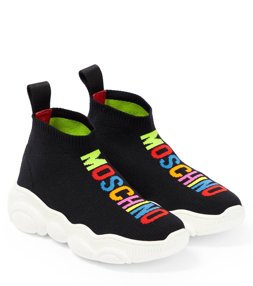 Moschino Kids Logo sock sneakers