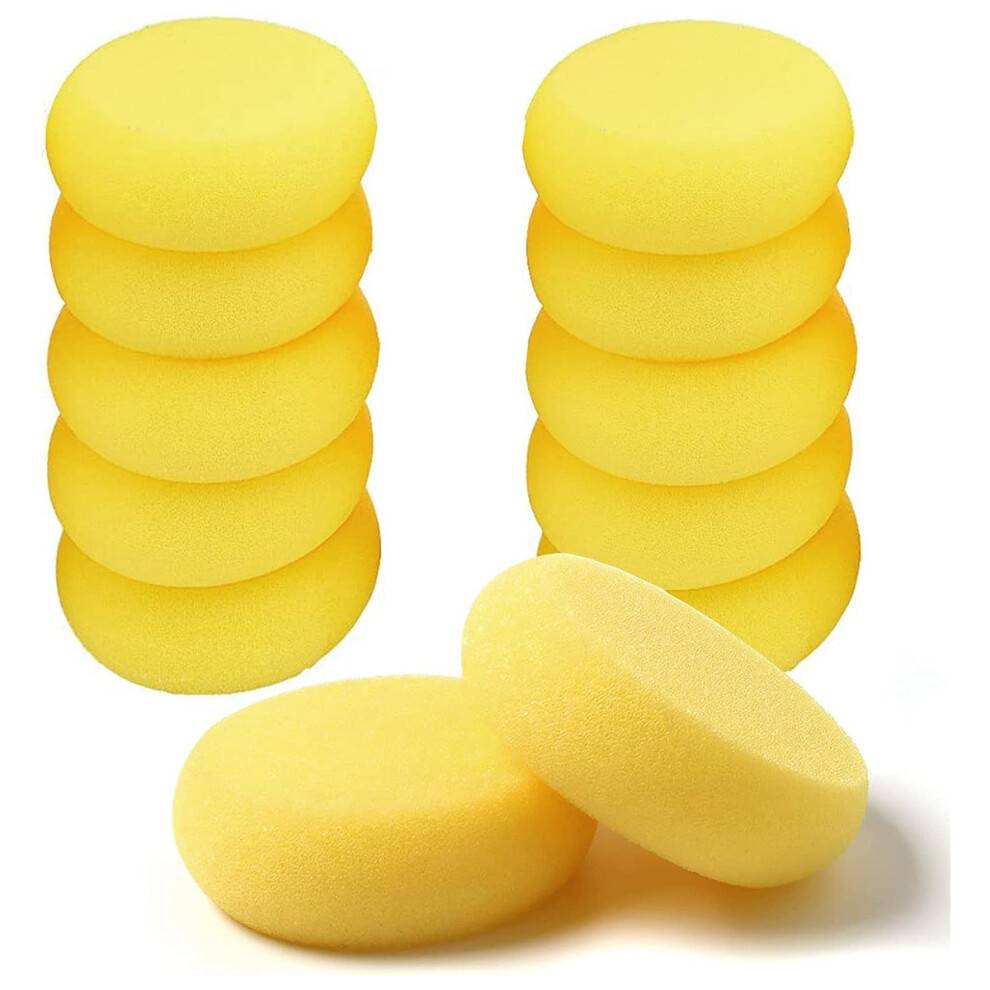 Makeupsvampe med høj densitet, genanvendelige hobbysvampe med stærk absorption til kreativ maling, keramik, ler og rengøring af hjemmet, gule 12