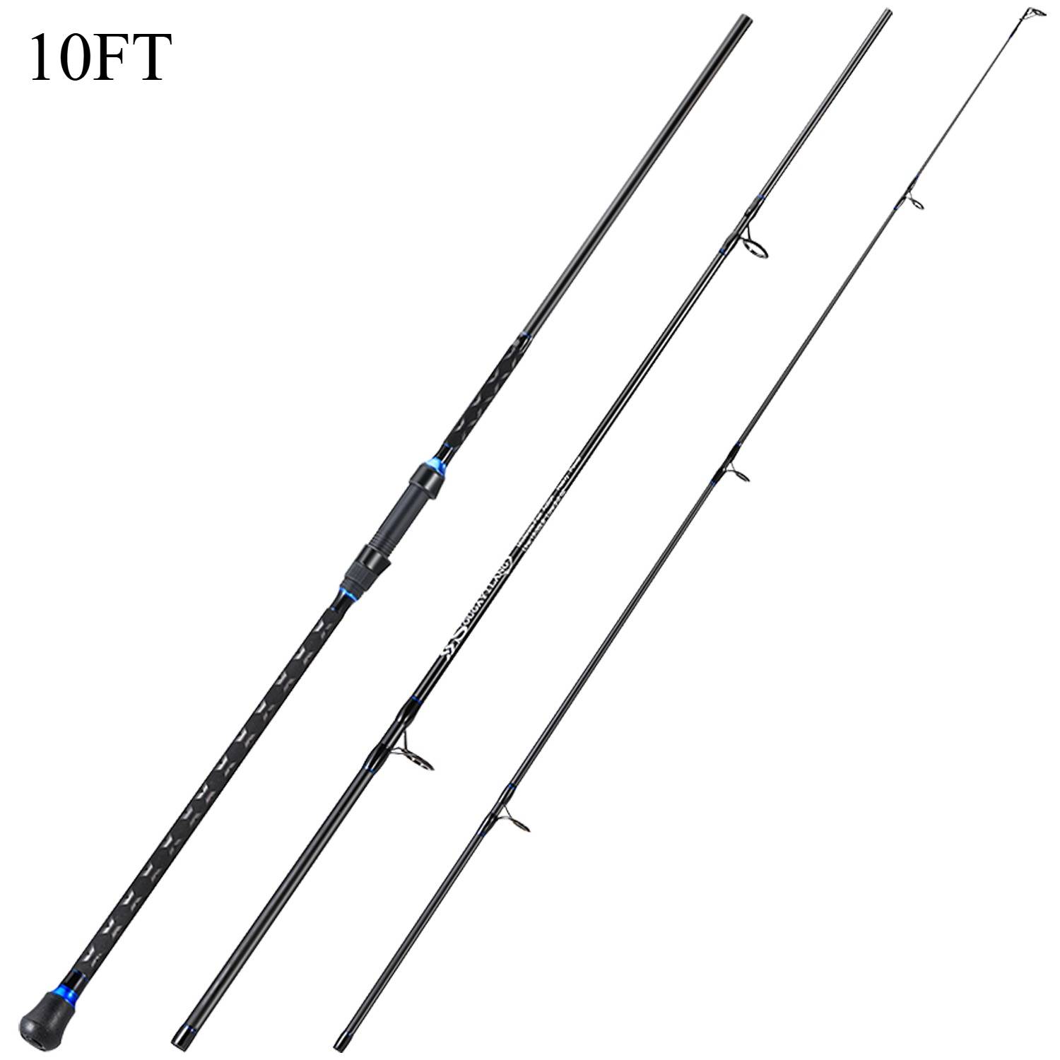 Sougayilang Surf Rod Carp Rod 3 Sections Carbon Fiber Fishing Rod Suitable For Fishing, Catching Carp, , Trout, Etc
