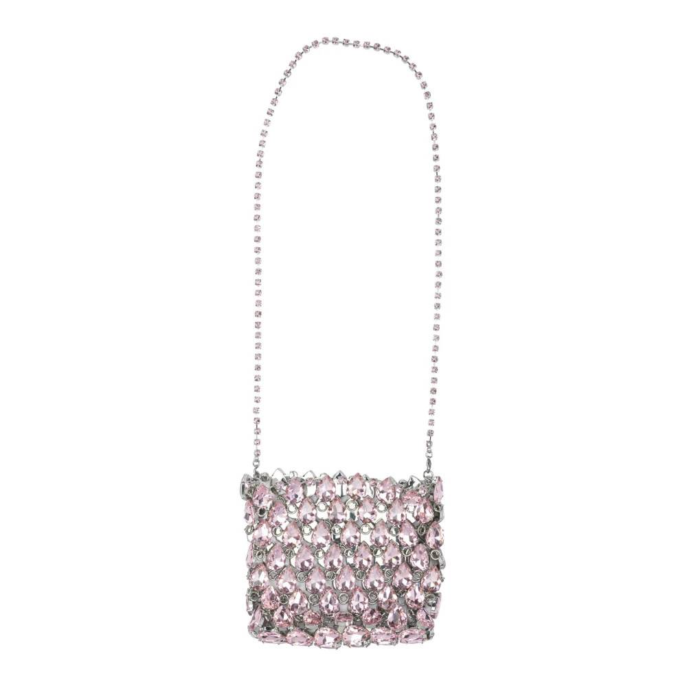 Self Portrait Crystal Chainmail Mini Bag - Tasker - Dame - Flerfarvet - ONE SIZE - Uld