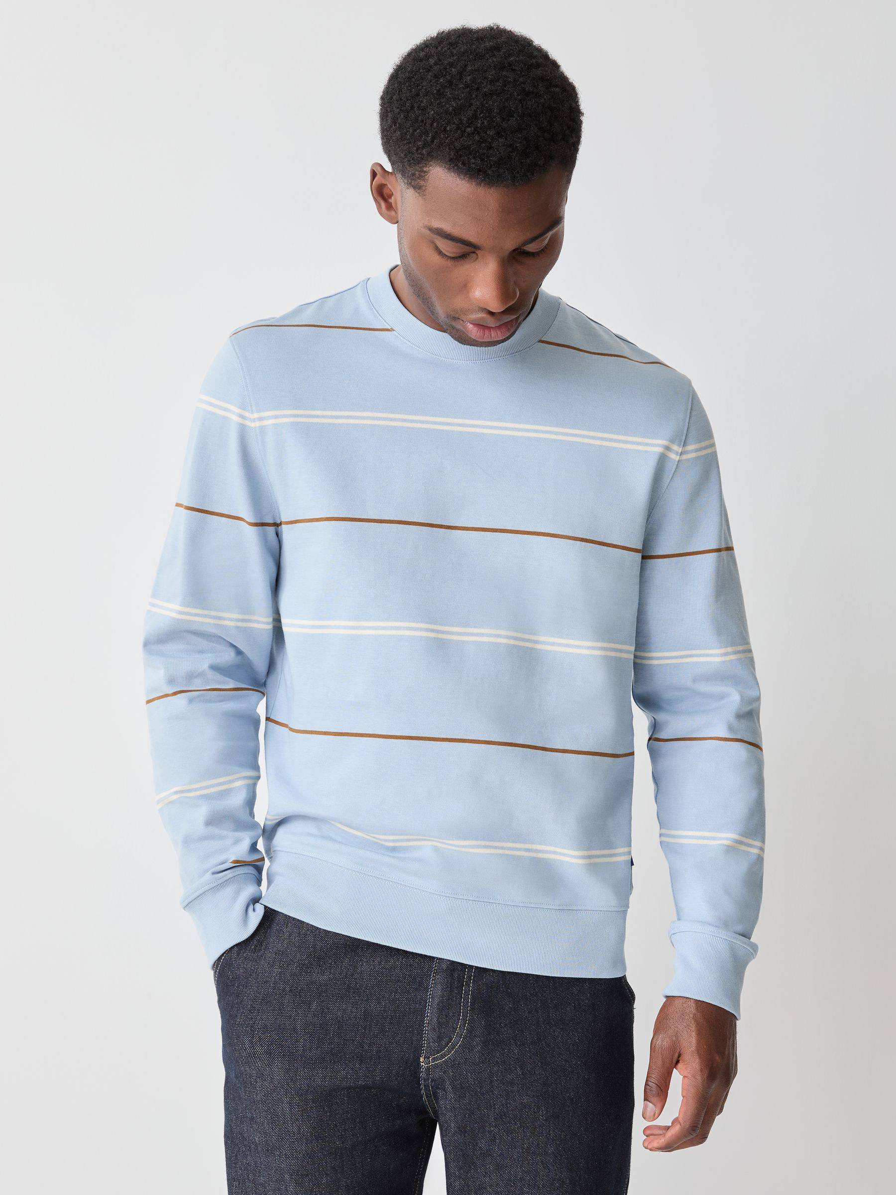 PS Paul Smith PS Paul Smith Blue Stripe Relaxed Fit Jersey Sweatshirt