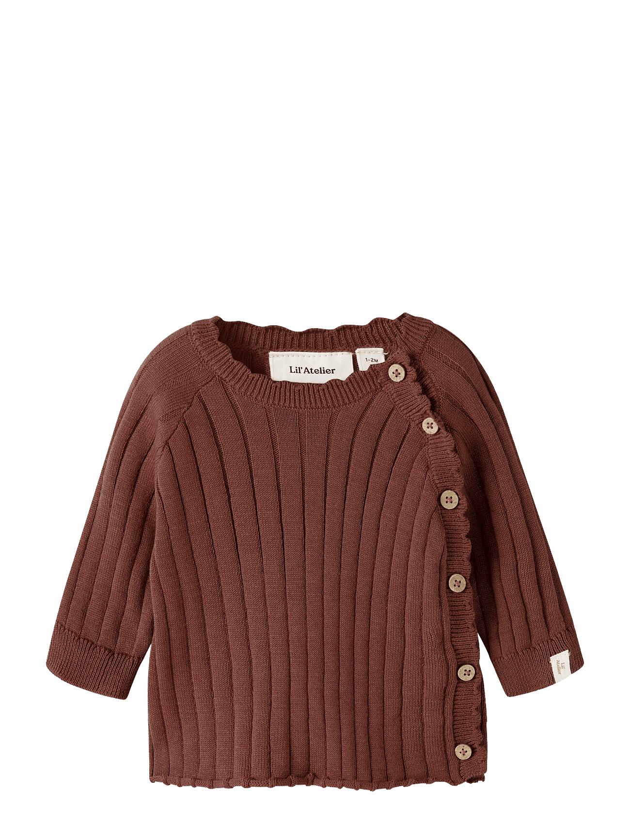 Lil'Atelier Nbfnelsan Ls Wrap Knit Lil - Brown - 80