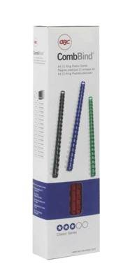 Spiralrygge 6mm hvid, plastic op til 25 ark - 100 stk