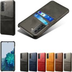 Samsung Galaxy S21 cover mobilcover udskæring til oplader hovedtelefoner - Black Samsung S21
