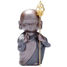Ceramic miniature Jizo Bodhisattva statue mini cute Buddha statue Jizo water child support Jizo good luck figurine Feng Shui car ornament tea gift tea