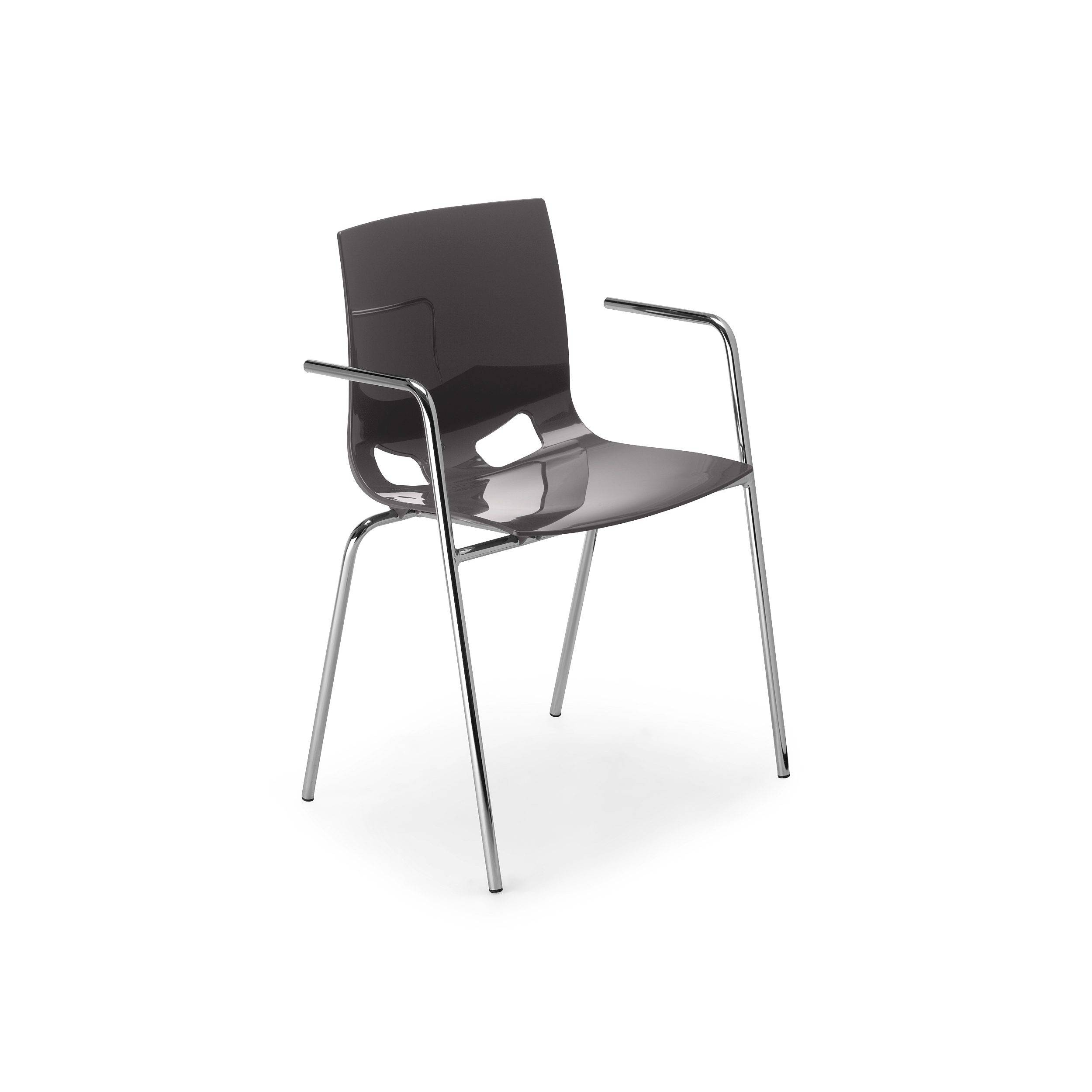 Fondo Stol, stabelbar, polypropylene - H83 x B59 x D49 cm Ecru.